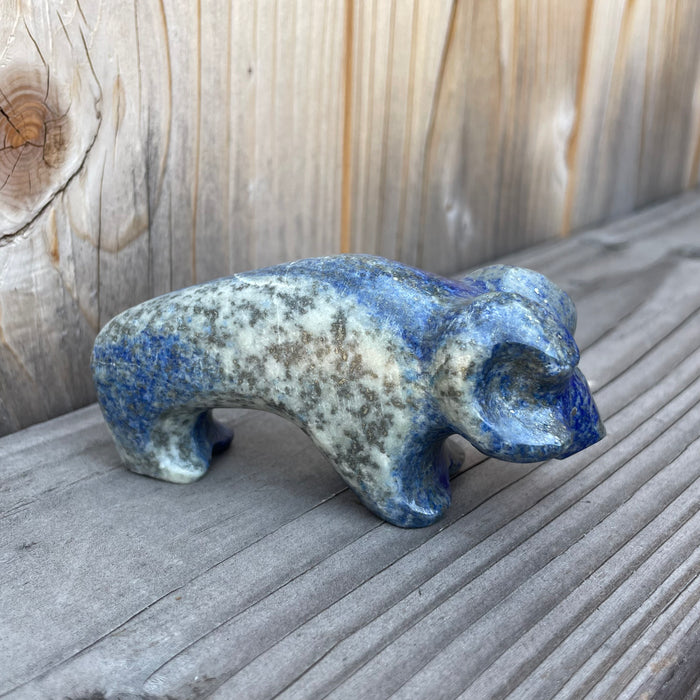 Blue Lapis Ram Zuni Fetish, by Todd Westika