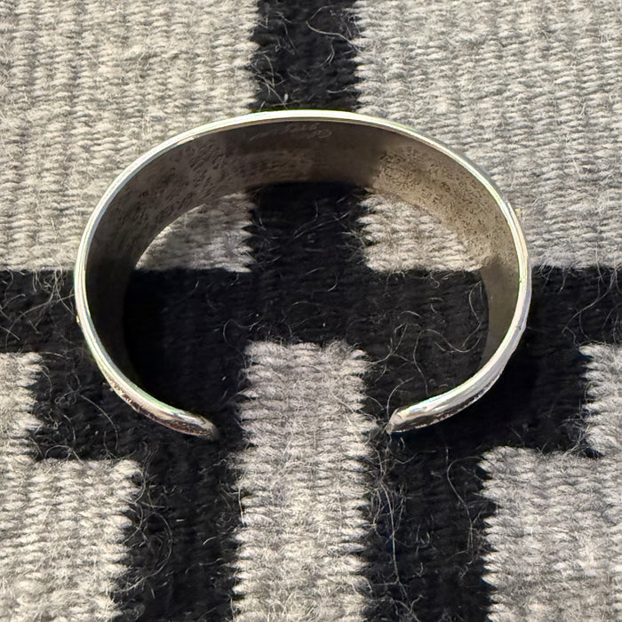 Tufa Cast Silver Navajo Cuff, by Gary Custer