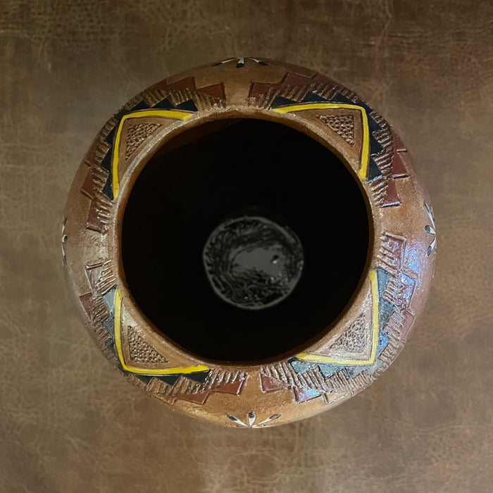 Navajo Pottery Jar, by Nancy Ann Chilly Yazzie and Jackson Yazzie