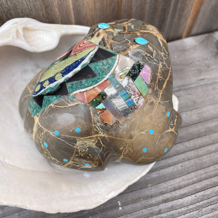 Zuni Frog Fetish, Septarian Nodule, by Jayne and Lynn Quam