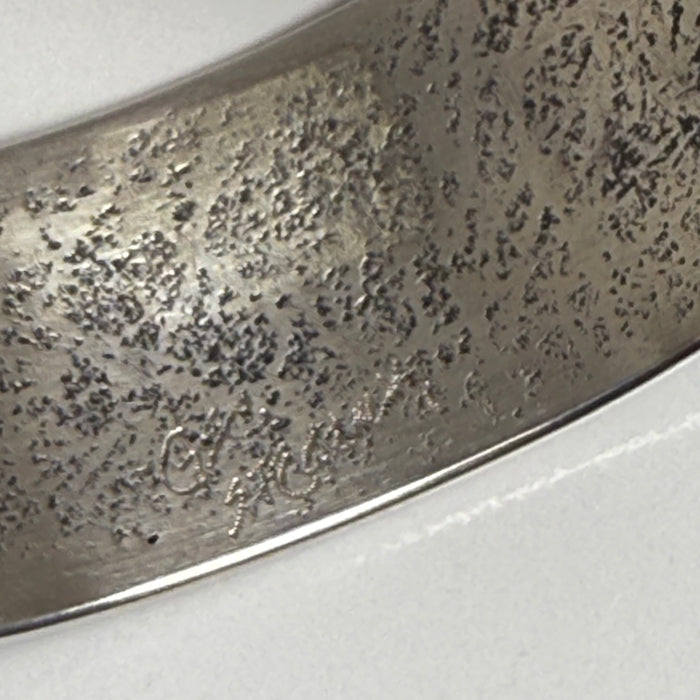 Tufa Cast Silver Navajo Cuff, by Gary Custer