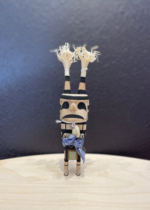 Koshare Kachina Doll, by Kevin Quanimptewa