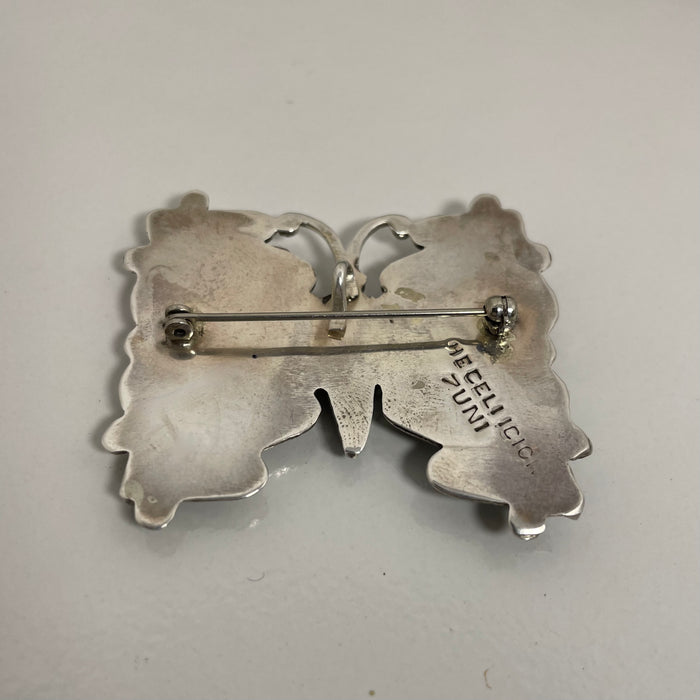 Butterfly Inlay Zuni Pin or Pendant, by Herbert and Esther Cellicion