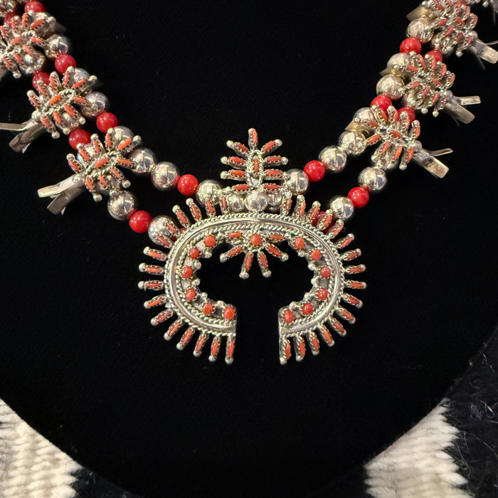 Needle Point Coral Necklace Set, by Virginia and Norman Hooee and Family