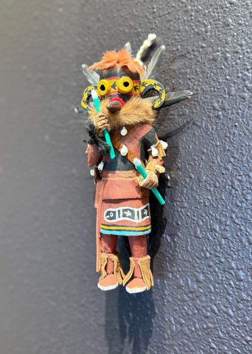 Racer Snake Kachina Doll, by Elroy Kawanyana