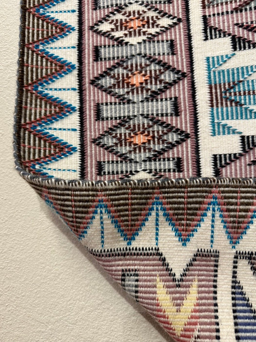 Raised Outline with Burntwater Colors Navajo Rug, by Marie Yazzie