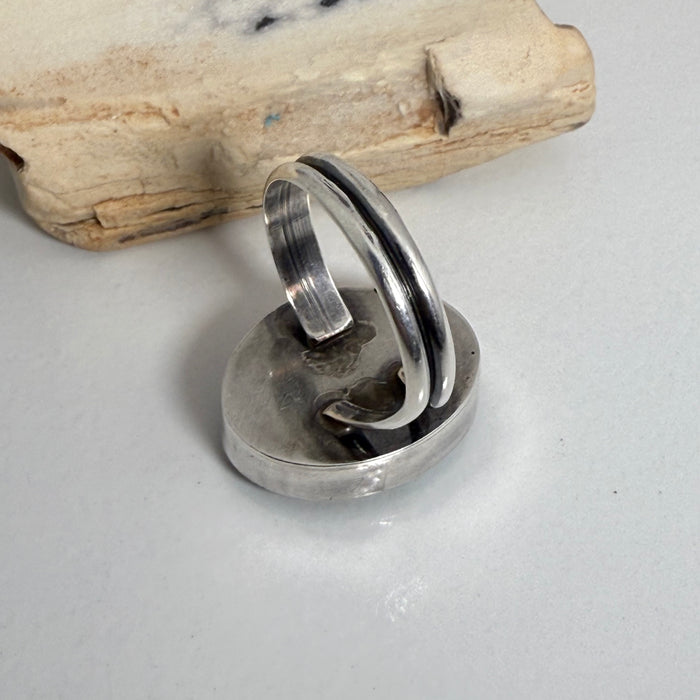 Royston Turquoise and Silver Ring, by Mary and Everett Teller