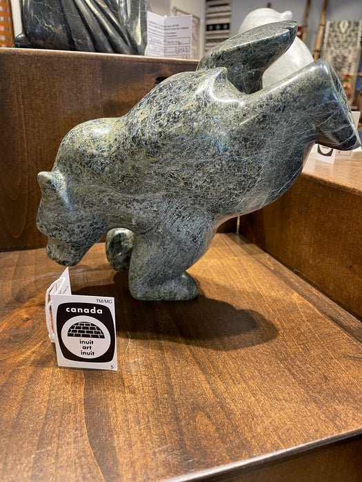 Dancing Bear Inuit Carving, by Otto Samayualie