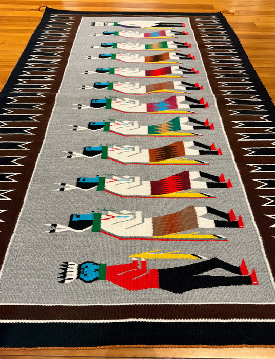 Yei Bi Chei Navajo Rug, Marie Peshlakai
