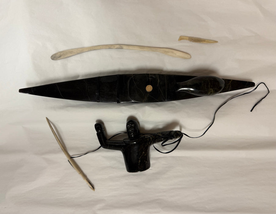 Hunter on Qajaq (Kayak), by Noah Jaw, Cape Dorset
