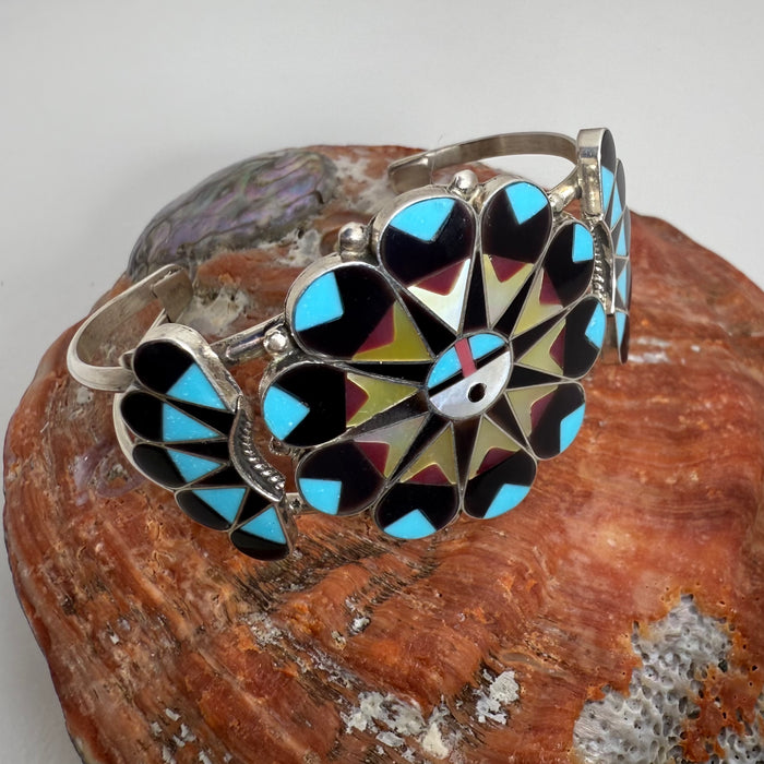 Dawa Sun Face Zuni Bracelet, by Delwin Gasper