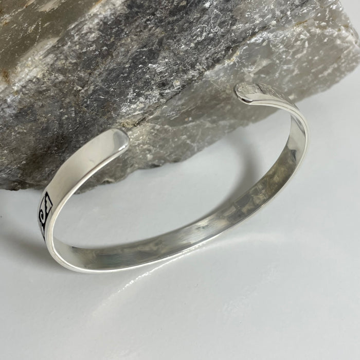 Hopi Silver Overlay Bracelet, by Patrick Tawawina