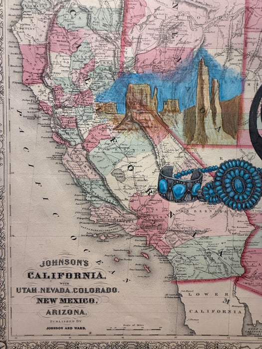 Dinaytah (Navajo Lands) 1864 Map of the Southwest, by Shawn Kee