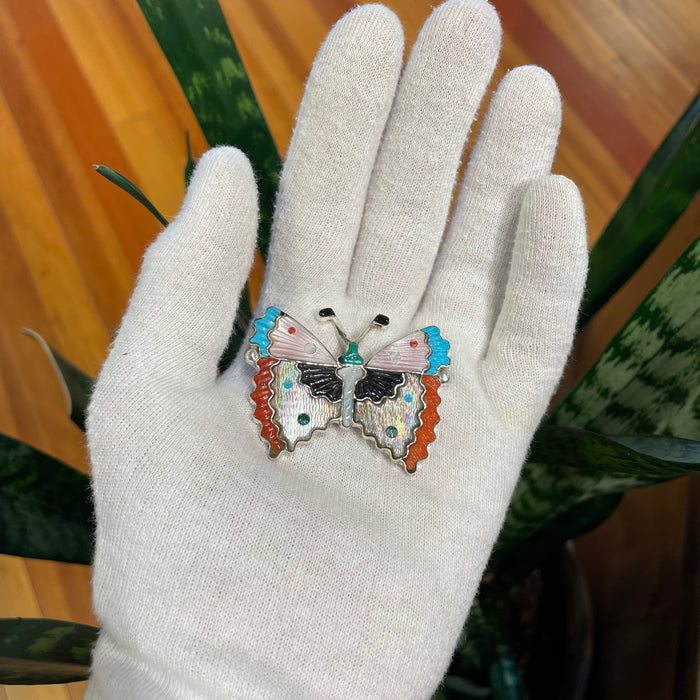Zuni Butterfly Pin or Pendant, by Tamara Pinto