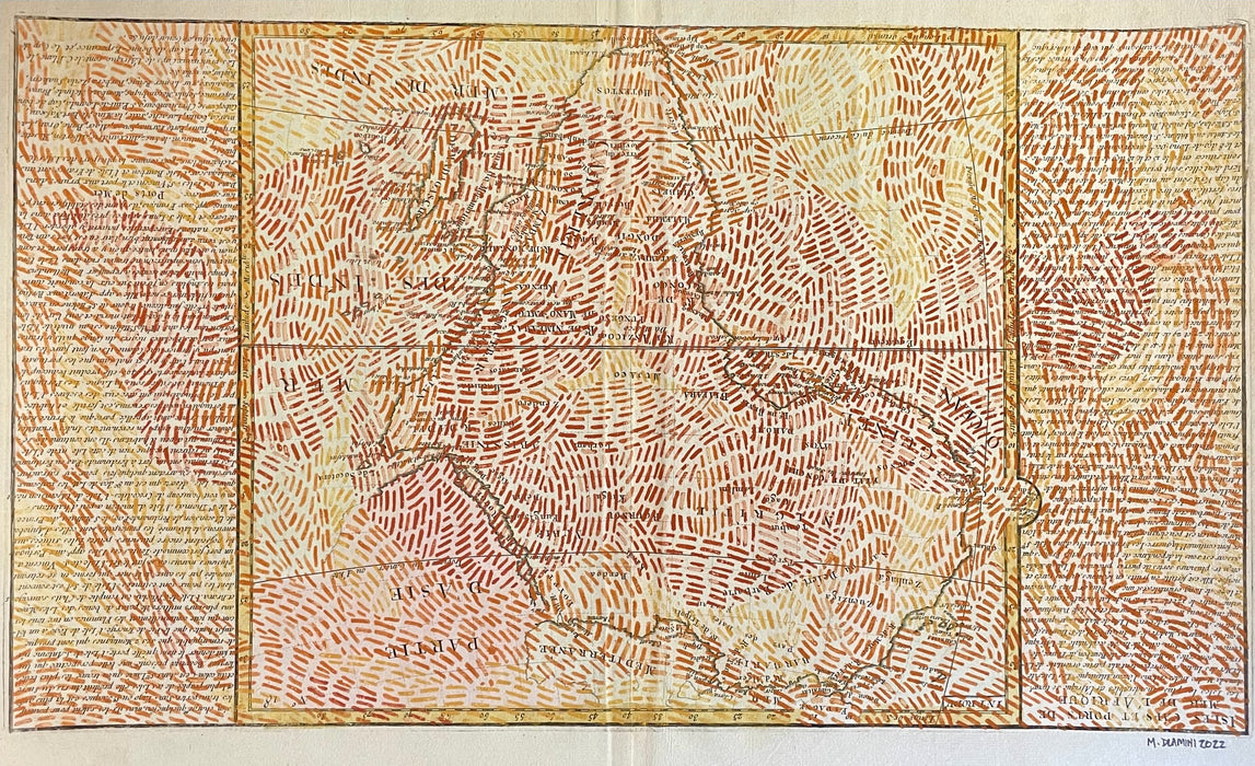 the holes at the back of our knees tingle, 1786 Africa Map, by Mbongeni Dlamini