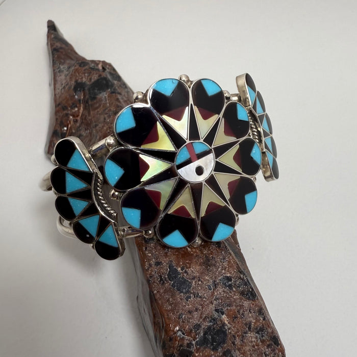 Dawa Sun Face Zuni Bracelet, by Delwin Gasper