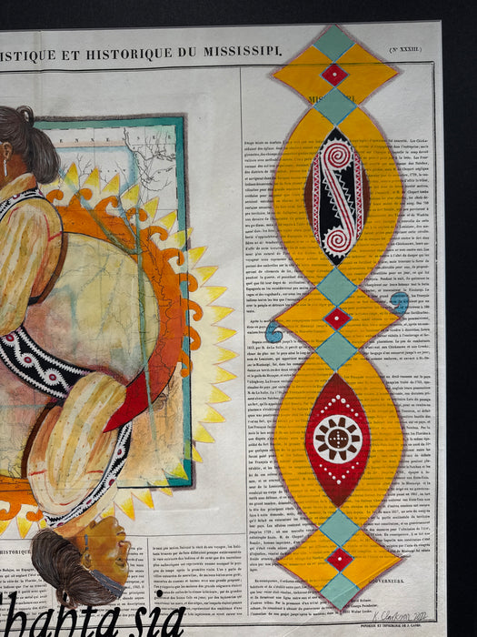 Yes, I am Choctaw, 1825 Mississippi Map, by Karen Clarkson