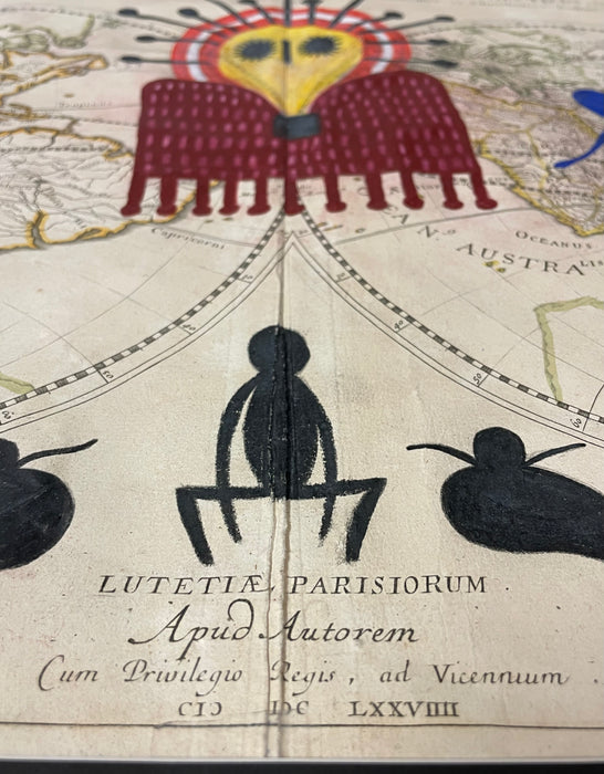 Little Spirits, 1679 World Map, by Trinta Bundamurra