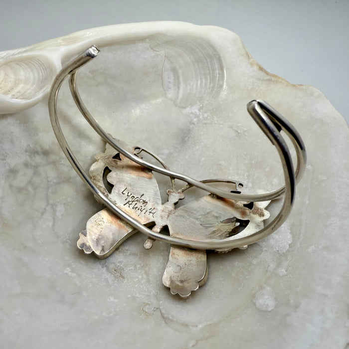 Zuni Inlay Butterfly Bracelet, by Lyndon Ahiyite