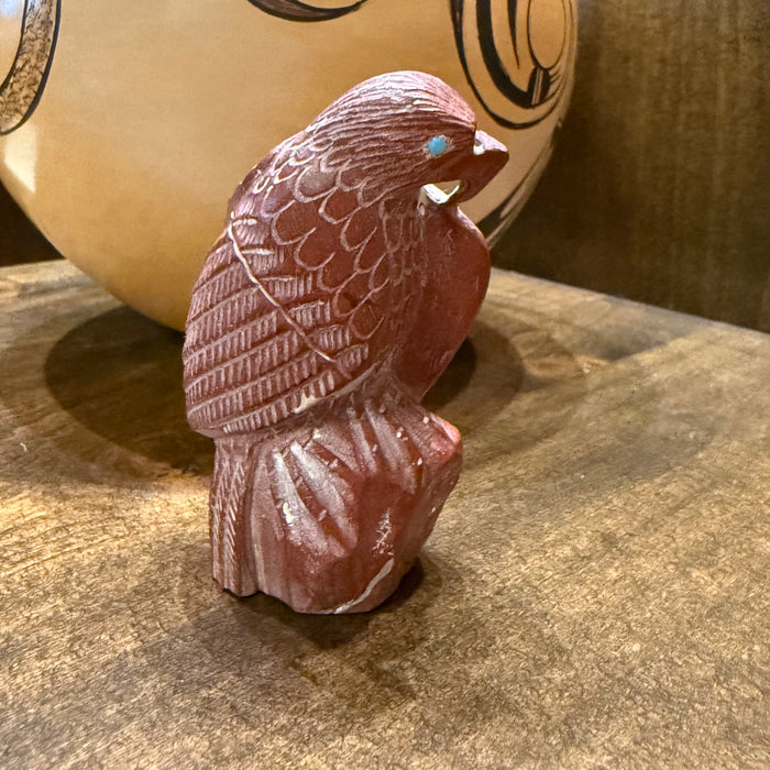 Zuni Eagle Fetish Carving, by Derrick Kaamasee