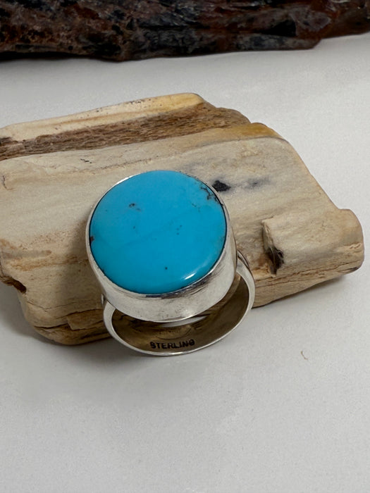Royston Turquoise and Silver Ring, by Mary and Everett Teller