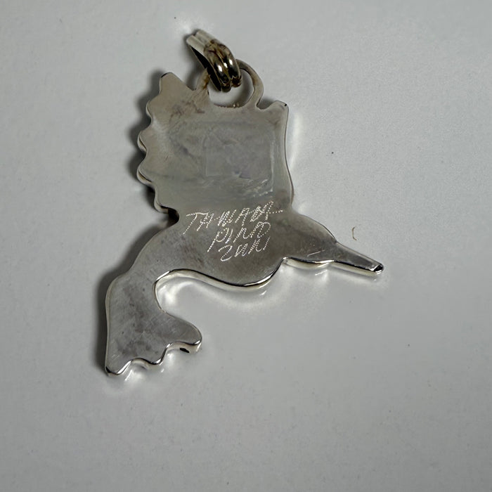 Zuni Inlay Hummingbird Pendant, by Tamara Pinto