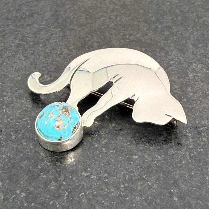 On Top of the World Cat Pin, by Ivan Howard