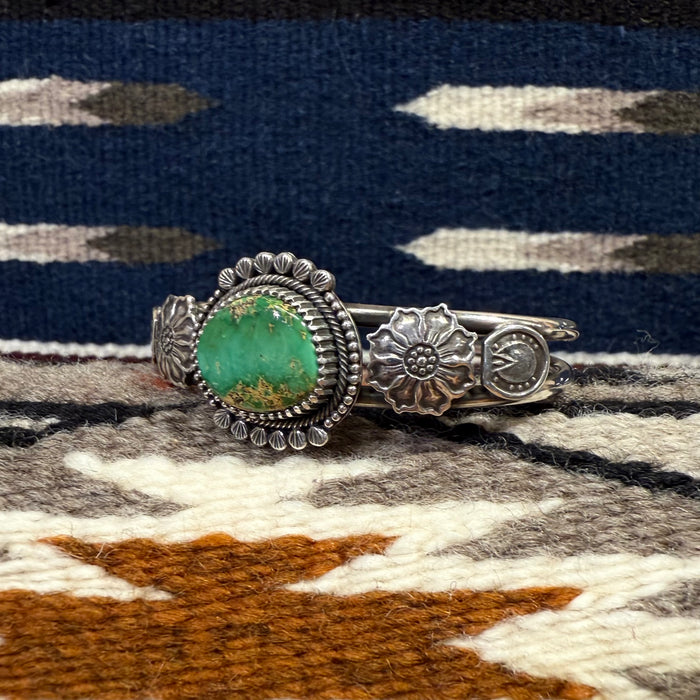 Emerald Valley Turquoise and Silver Bracelet, by Ivan Howard