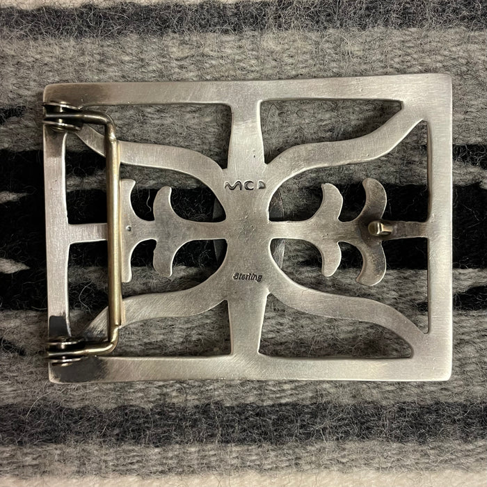 Navajo Silver Old Stye Belt Buckle, by Martha Cayatineto