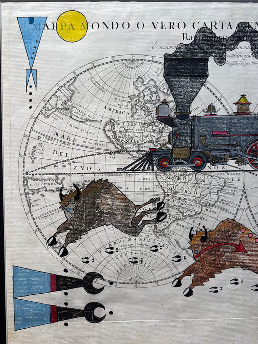 Change Came to the Buffalo Nation, 1674 World Map, by Dallin Maybee