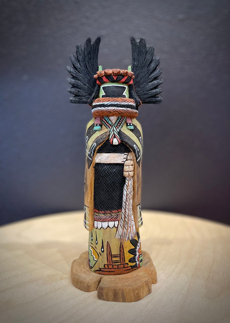 Crow Mother Kachina by Wally Grover, at Raven Makes Gallery