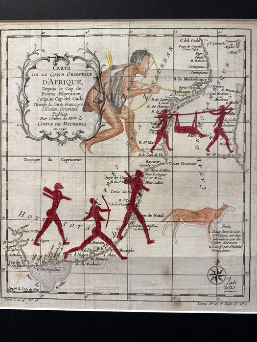 Batwa, the Ancient Ones, 1758 SE Africa Map, by Tutu Mkhabela, Swati (Eswatini)