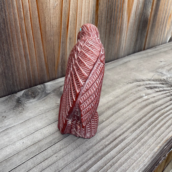 Zuni Eagle Fetish Carving, by Derrick Kaamasee