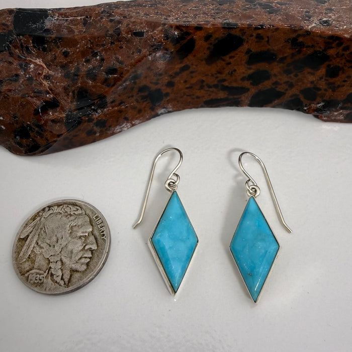 Sonoran Blue Silver and Turquoise Earrings, by Cathy Webster