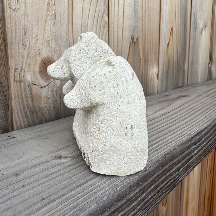 Triplet Polar Bears Fetish Carving, by Salvador Romero