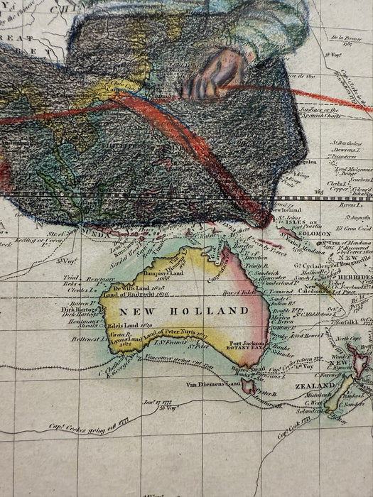 Potter and Spinner of Nepal, 1817 Map, by Chandra Tamrakar