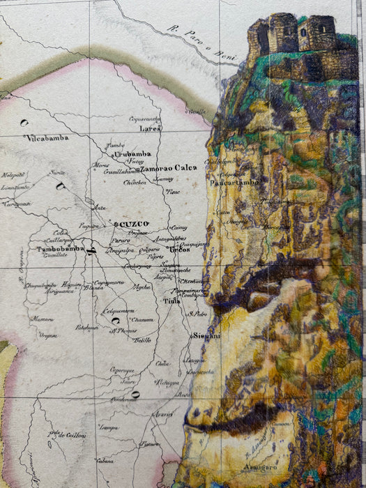 Honoring the Sacred Huaca, 1827 Map, by Willian Mamani Loayza