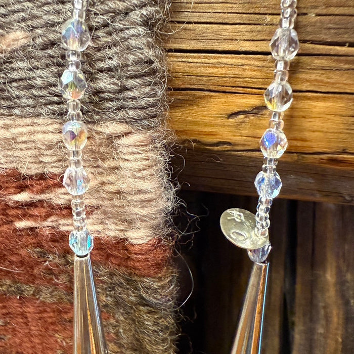 Beaded Navajo Rug Design Necklace Set, by Rena Charles, Navajo