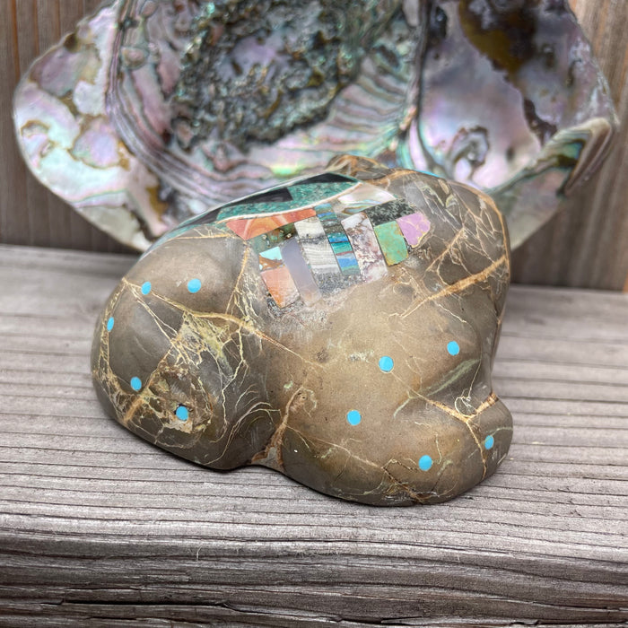 Zuni Frog Fetish, Septarian Nodule, by Jayne and Lynn Quam