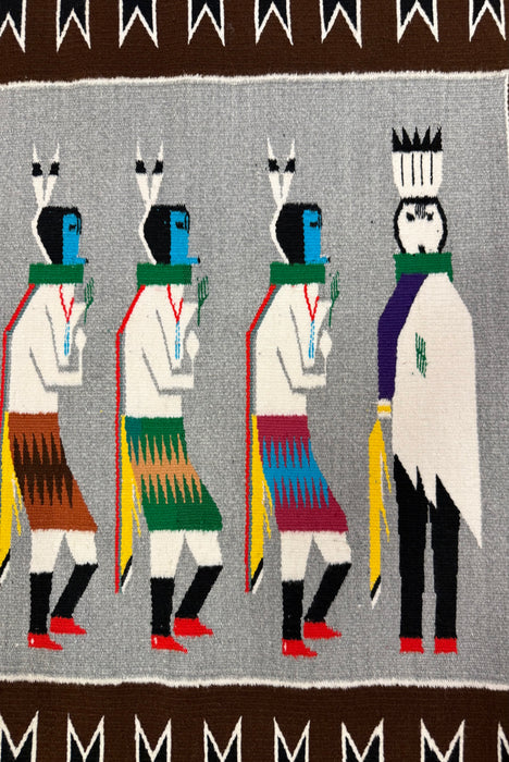 Yei Bi Chei Navajo Rug, Marie Peshlakai