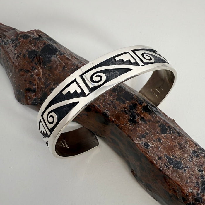 Silver Overlay Hopi Bracelet, by Steward Dacawyma