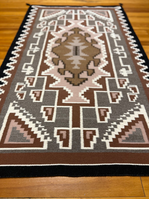 Two Grey Hills Navajo Rug, by Emilia Charley