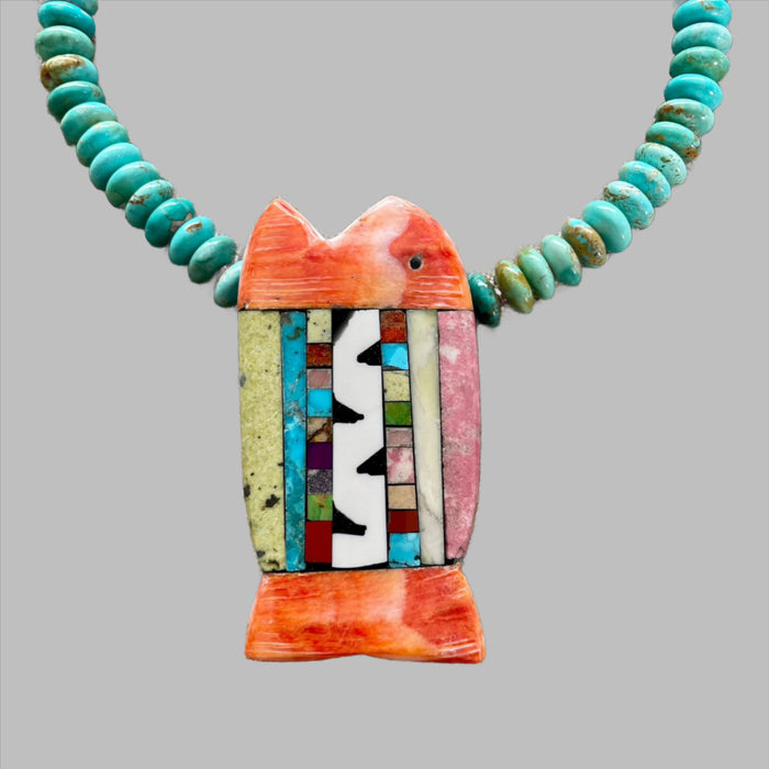 Big Bold Fish Necklace, by Mary L. Tafoya