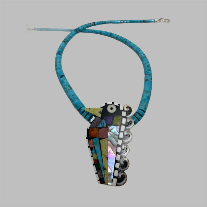 Fledgling Hummingbird Necklace, by Mary L. Tafoya