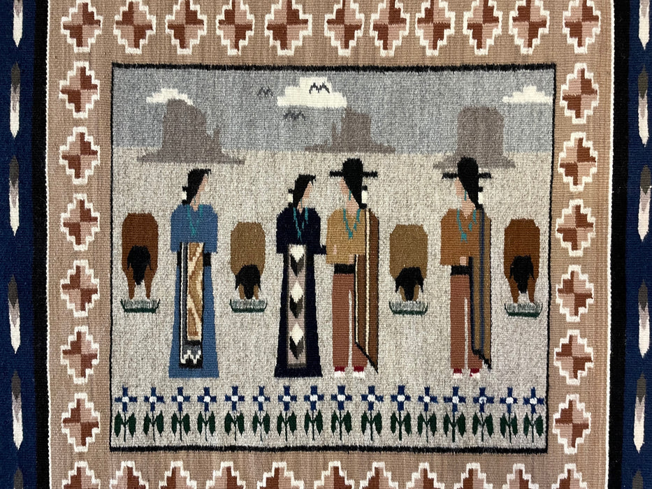 Marriage Ceremony Navajo Rug, by Ursula Begay