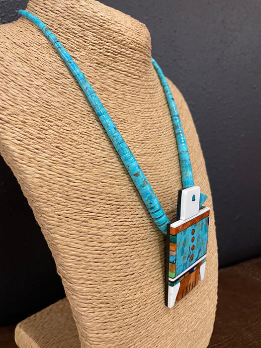 Thunderbird Mosaic Inlay Necklace, by Mary Louise Tafoya