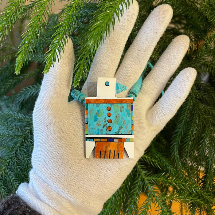 Thunderbird Mosaic Inlay Necklace, by Mary Louise Tafoya