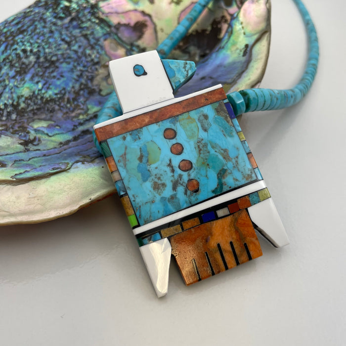 Thunderbird Mosaic Inlay Necklace, by Mary Louise Tafoya