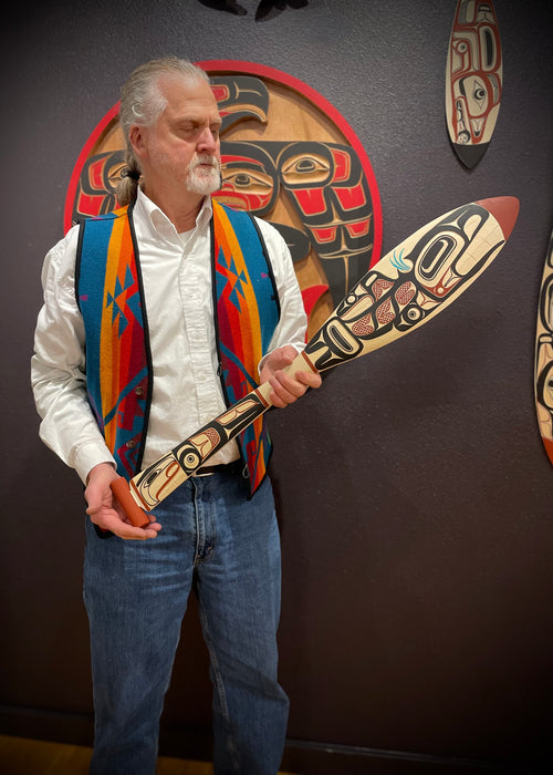 David Boxley Dance Paddle at Raven Makes Gallery