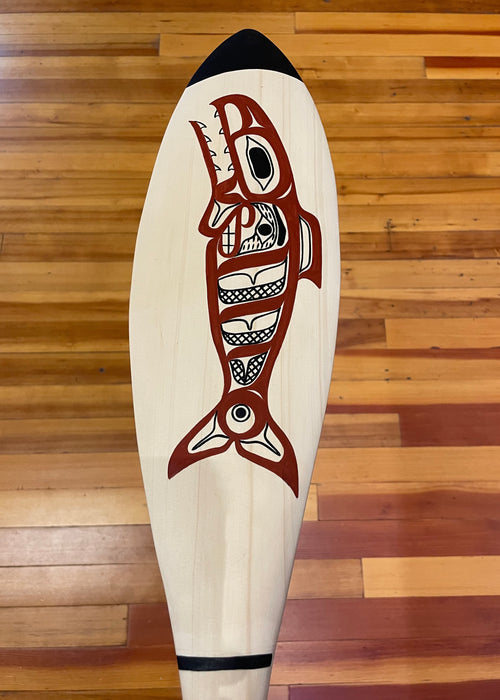 Killer Whale & Salmon Dance Paddle, by David A. Boxley